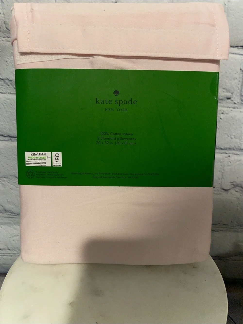 Kate Spade Pink Standard Pillow Cases NWT